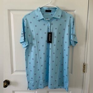 Lady Byron Nelson Light Blue Patterned Women's Polo Shirt